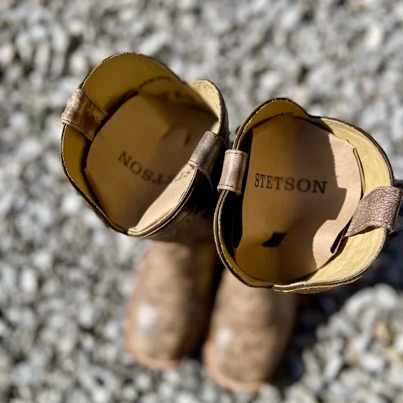 Like NEW! STETSON HANDMADE MEN’S COWBOY BOOTS SIZE 9 EE - Picture 4 of 8